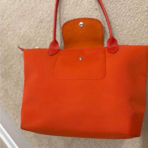 Longchamp Vibrant Orange Tote Bag - Picture 4 of 10